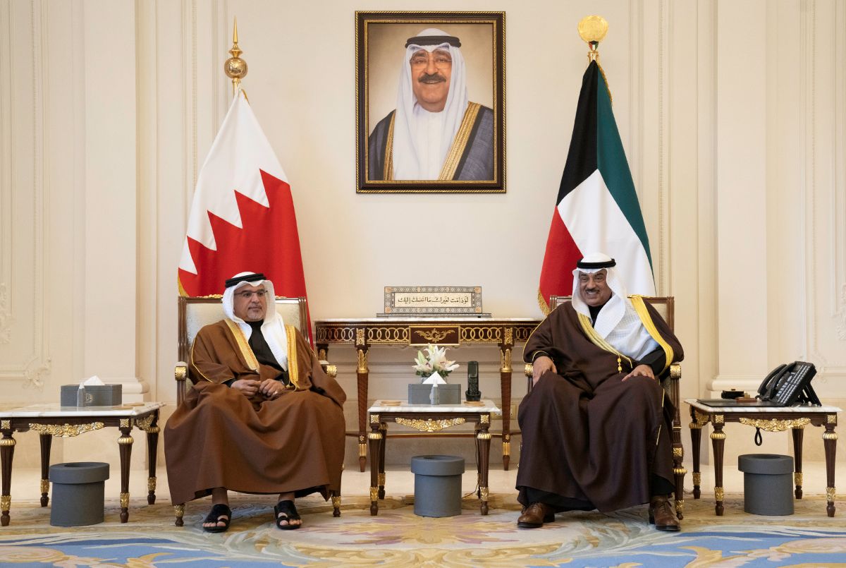 سمو ولي العهد يستقبل ولي العهد رئيس مجلس الوزراء في مملكة البحرين الشقيقة بمناسبة زيارته الرسمية للبلاد